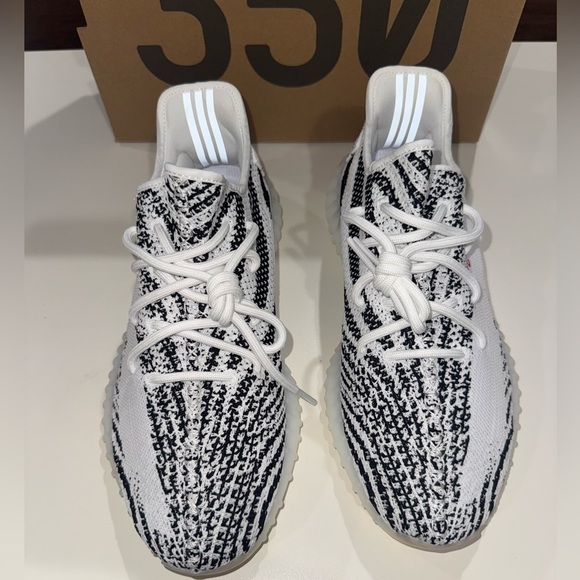 Yeezy Other - New adidas Yeezys 350 v2 boost zebra black white mens size 7 zebras